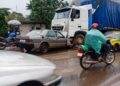 RN1: une Mercedes s&rsquo;encastre sous un camion à Coyah, six blessés